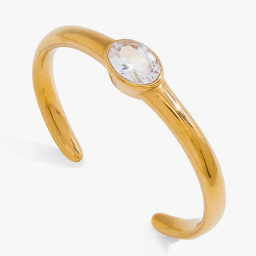 Marguerite Zircon Cuff Bangle