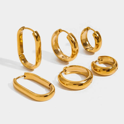 Chunky gold-tone hoops in a range of sizes
