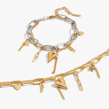 Pia Heart Charm Bracelet