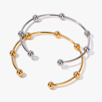 Plume Beaded Cuff Bangle – waterproof, tarnish-free bangle by Macaje