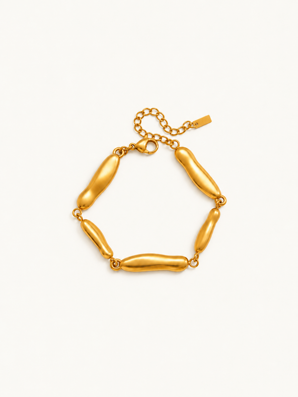 Prudence Pebble Link Bracelet — Gold
