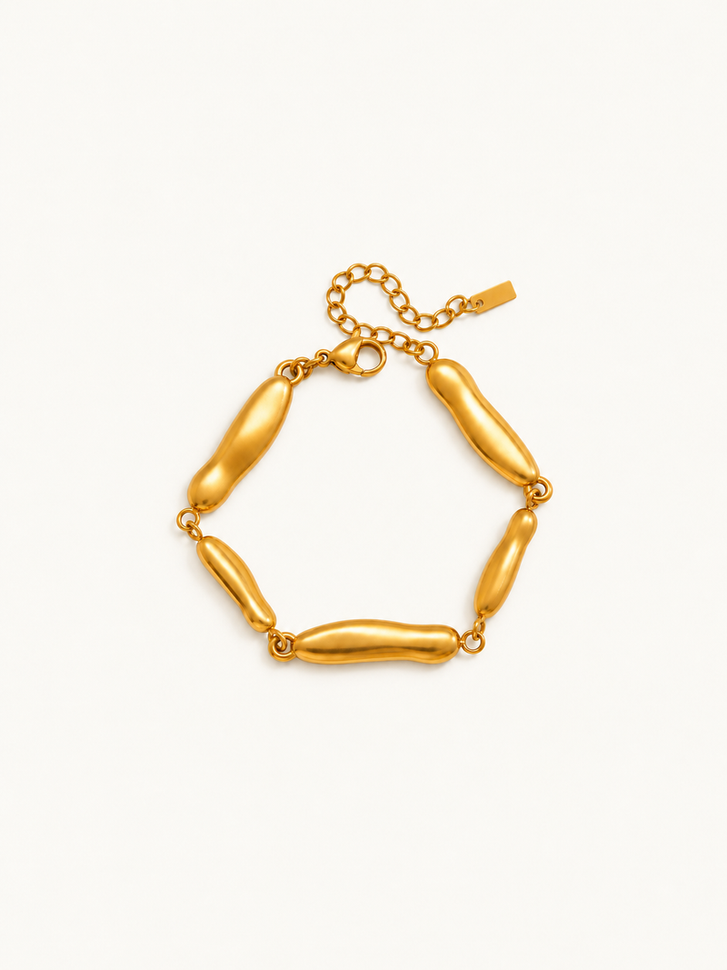 Prudence Pebble Link Bracelet — Gold