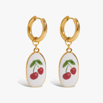 Rose Cherry Earrings