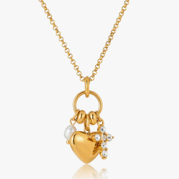 Sabine Heart Padlock Necklace