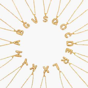 Salome Bubble Initial Necklace – waterproof, tarnish-free necklace by Macaje