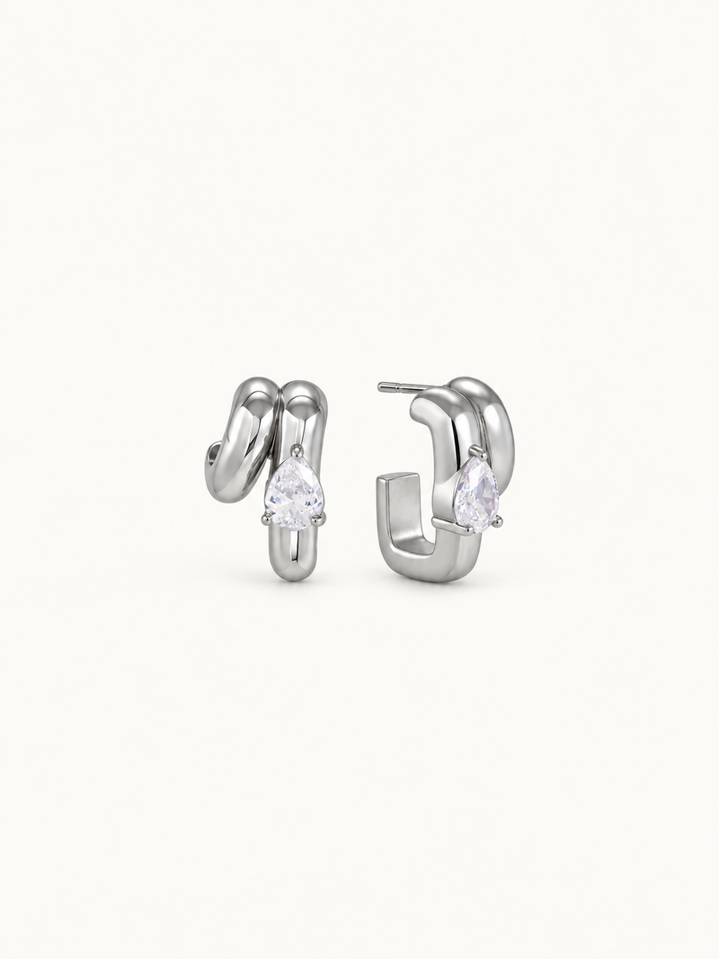 Sidonie Drop Earrings - Silver