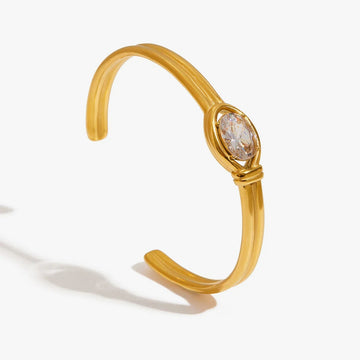 Soie Zircon Cuff Bangle