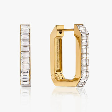 Suzanne Baguette Hoop Earrings