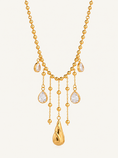 Vivienne Cascade Tassel Necklace — Gold
